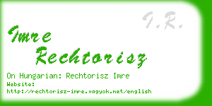 imre rechtorisz business card